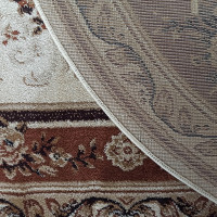 Kusový koberec NOBLE rosette oval - krémový/hnědý
