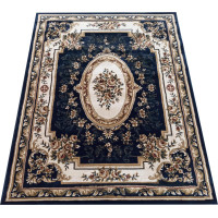 Kusový koberec NOBLE rosette - tmavě modrý