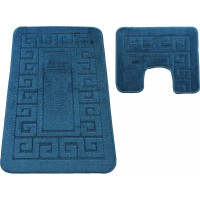 Sada koupelnových předložek s výřezem TÁŇA - greek - zelenomodrá