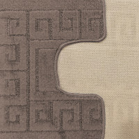 Sada koupelnových předložek s výřezem TÁŇA - greek - tmavě béžová