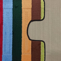 Sada koupelnových předložek s výřezem TÁŇA XL - lines - multicolor
