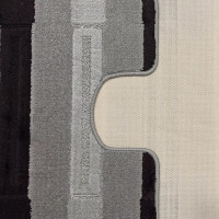 Sada koupelnových předložek s výřezem TÁŇA XL - lines - šedá