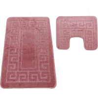 Sada koupelnových předložek s výřezem TÁŇA - greek - starorůžová