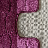 Sada koupelnových předložek s výřezem TÁŇA XL - tiles - fialová