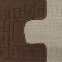 Sada koupelnových předložek s výřezem TÁŇA - greek - tmavě hnědá