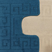 Sada koupelnových předložek s výřezem TÁŇA - greek - zelenomodrá