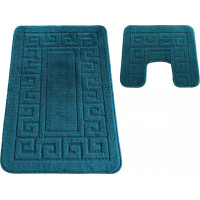 Sada koupelnových předložek s výřezem TÁŇA - greek - mořská zelená