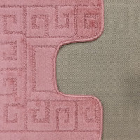 Sada koupelnových předložek s výřezem TÁŇA - greek - starorůžová