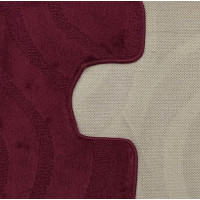 Sada koupelnových předložek s výřezem TÁŇA - symphony - bordó