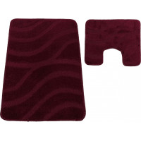 Sada koupelnových předložek s výřezem TÁŇA - symphony - bordó