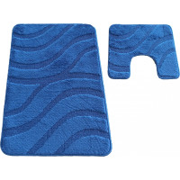 Sada koupelnových předložek s výřezem TÁŇA - symphony - tmavě modrá