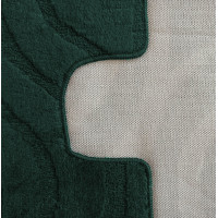 Sada koupelnových předložek s výřezem TÁŇA - symphony - tmavě zelená