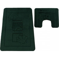 Sada koupelnových předložek s výřezem TÁŇA - sea - tmavě zelená