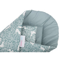 Oboustranná zavinovačka pro miminka 80x80 cm BABYMAM PREMIUM - Les - zelená/šalvějová