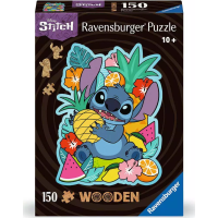 RAVENSBURGER Dřevěné obrysové puzzle Disney: Stitch 150 dílků