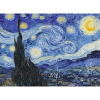 TREFL Dřevěné puzzle Art: Vincent van Gogh - Hvězdná noc 200 dílků