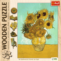 TREFL Dřevěné puzzle Art: Vincent van Gogh - Slunečnice 200 dílků