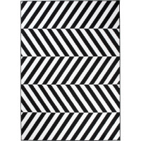 Kusový koberec TAPIS Hypnotic - černý/bílý