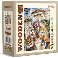 WOODEN CITY Dřevěné puzzle Koťata v Londýně 200 dílků