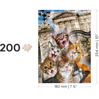 WOODEN CITY Dřevěné puzzle Koťata v Londýně 200 dílků