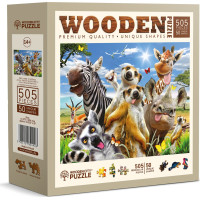 WOODEN CITY Dřevěné puzzle Vítejte v Africe 505 dílků