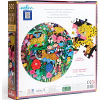 EEBOO Kulaté puzzle Jaguáři a motýli 500 dílků