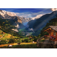 TREFL Puzzle Premium Plus Photo Odyssey: Lauterbrunnen, Švýcarsko 1000 dílků