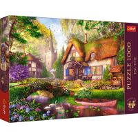 TREFL Puzzle Premium Plus Tea Time: Dřevěná chata 1000 dílků