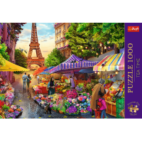 TREFL Puzzle Premium Plus Tea Time: Květinový trh 1000 dílků