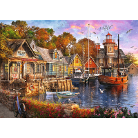 TREFL Puzzle Premium Plus Tea Time: Přístav u moře 1000 dílků