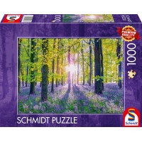 SCHMIDT Puzzle Jemné modré zvonky v lese 1000 dílků