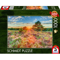 SCHMIDT Puzzle Západ slunce na vřesovišti 1000 dílků