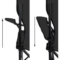Skládací rybářská židle - černá