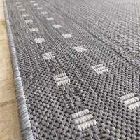 Oboustranný koberec NEEDLE Dots - šedý