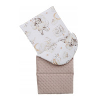 Oboustranné hnízdečko (kokon) pro miminko - BABYMAM PREMIUM set 7v1 - Medvíďata s béžovou minky