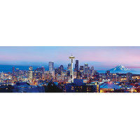 MASTERPIECES Panoramatické puzzle Seattle 1000 dílků