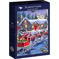 BLUEBIRD Puzzle Santa a sáně 1000 dílků
