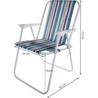 Skládací zahradní židle BERGAMO - modrá