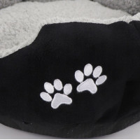 Pelíšek pro psa SNOOZY M 60 cm - šedý/černý