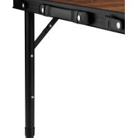 Sestava kempingového nábytku 1+4 TRAMP 120x60 cm - černá/dekor dřeva