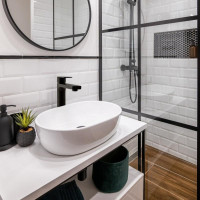 Umyvadlová baterie LENKA - vysoká - černá matná