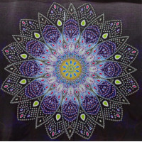 Norimpex Diamantové malování 7D Modrá mandala 30x30 cm