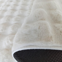 Kusový koberec MERLIN 3D - imitace králičí kožešiny - bílý