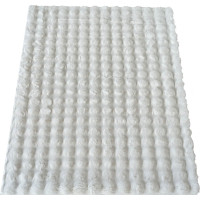 Kusový koberec MERLIN 3D - imitace králičí kožešiny - bílý