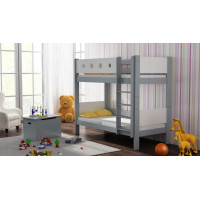 Dětská patrová postel TANY bez šuplíků - 160x80 cm - šedá