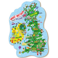 DODO Puzzle Mapa Velké Británie a Severního Irska 100 dílků