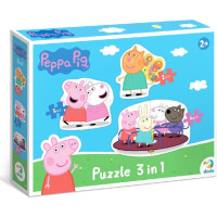 DODO Puzzle Prasátko Peppa: Kamarádi 3v1 (2,3,4 dílků)