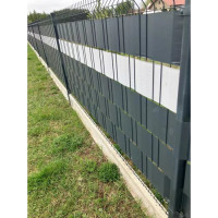 Stínící páska na plot 19 cm x 35 m - 450g/m2 - šedá