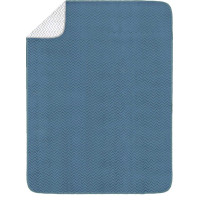 Oboustranný přehoz na postel MERINO 200x220 cm - krémový/modrý
