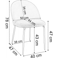 Béžová sametová židle FARGO